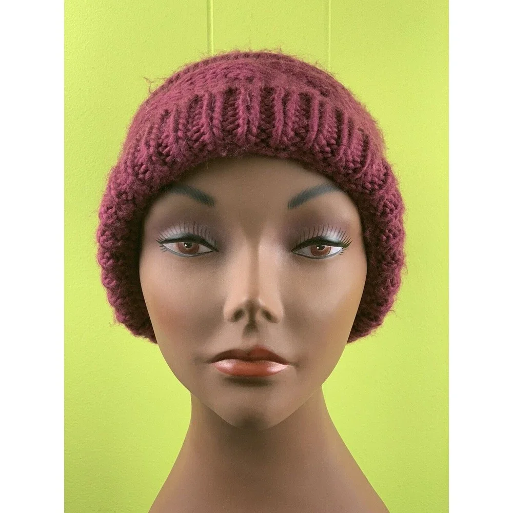 gMi Gold Medal Womens Pom Beanie Hat Cap Knit Nice Purple Pom Pom One Size